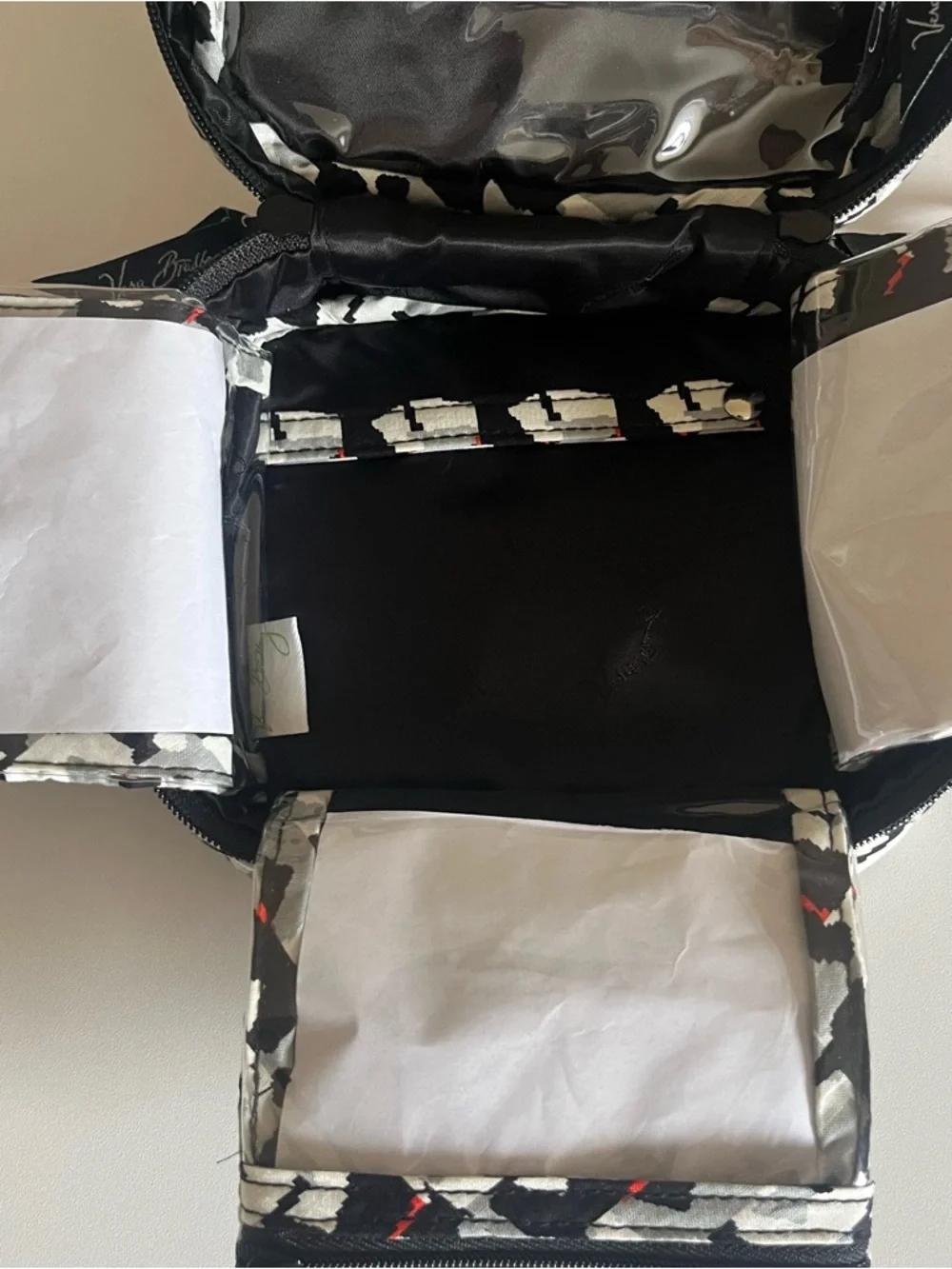 Vera Bradley black & white Scottie Dog makeup or jewelry bag, never used - Picture 6 of 8